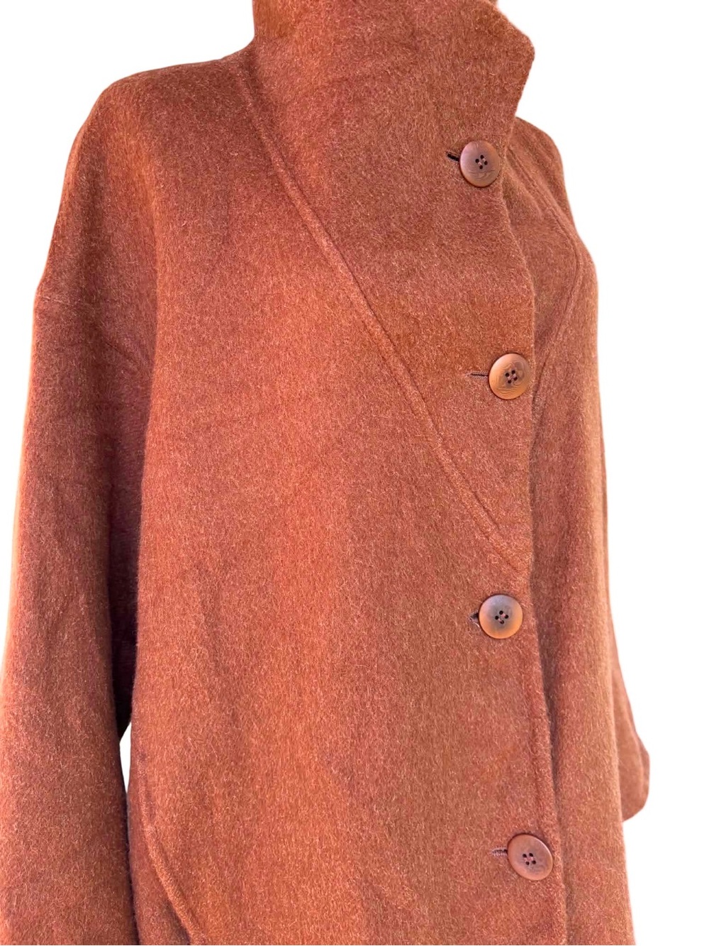 Eileen Fisher Baby Alpaca Wool Blend Cocoon Coat - Picture 6 of 11